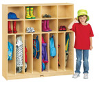Jonti-Craft Neat-n-Trim Open Cubbie Storage Locker - 50.50" Height x 48" Width x 15" Depth - Double Hook, Stain Resistant, Non-yellowing, Sturdy, Light Duty - Wood Grain - Baltic Birch Plywood - JNT2687JC Product Image 