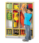 Jonti-Craft Rainbow Accents 4 Section Coat Locker - 4 Compartment(s) - 50.50" Height x 39" Width x 15" Depth - JNT0268JCWW003 Product Image 