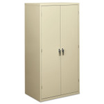 HON Assembled Storage Cabinet, 36w x 24.25d x 71.75h, Putty View Product Image
