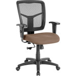 Lorell Ergomesh Managerial Mesh Mid-back Chair - Fuse Malted Seat Color - Fabric Seat Material - Black Back Color - LLR8620903 Product Image 