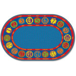 Flagship Carpets Number Circles Bilingual Rug - 13.16 ft Length x 10.75 ft Width - FCIFE29659A Product Image 