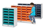 Rainbow Accents Rainbow Accents Mobile Paper-Tray Storage - 30 Compartment(s) - 35.50" Height x 60" Width x 15" Depth - Chip Resistant, Laminated - JNT0931JCWW180 Product Image 