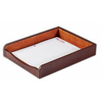 Dacasso Crocodile Embossed Single Letter Tray - 2" Height x 10.50" Width x 13.75" Length - Desktop - DACA2001 Product Image 