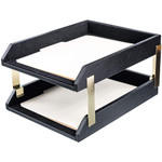 Dacasso Double Letter/ Legal Tray - 2 Tier(s) - 7.25" Height x 10.50" Width x 13.75" Length - DACA1020 Product Image 