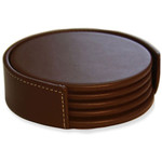 Dacasso Coaster Set with Holder - 4 Coaster of 4" Diameter - Circle - DACA3245 Product Image 