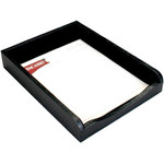 Dacasso Crocodile Embossed Leather Letter Tray - Desktop - DACA2201 Product Image 