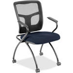 Lorell Mesh Back Nesting Training/Guest Chairs - Forte Cadet Seat Color - Fabric Seat Material - Powder Coated Frame Color - Metal Frame Material - LLR8437443 Product Image 