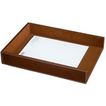 Dacasso Rustic Leather Legal-Size Letter Tray - Rustic Brown - DACA3205 Product Image 