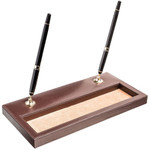 Dacasso Leather Double Pen Stand - Leather - DACA3404 Product Image 