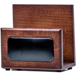 Dacasso Walnut & Leather Letter Holder - Leather, Wood, Rubber - DACA8408 Product Image 