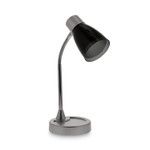 Bostitch Adjustable Desk Lamp, Black - 20" Height - 3 W LED Bulb - Polished Metal - Adjustable Head, Flicker-free, Glare-free Light, Gooseneck, Flexible, Eco-friendly - 250 lm Lumens - BOSVLED1510 Product Image 
