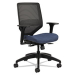 HON Solve Series Mesh Back Task Chair, Supports Up to 300 lb, 16" to 22" Seat Height, Midnight Seat, Black Back/Base (HONSVM1ALC90TK) View Product Image