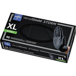 Medline VersaShield STORM Nonsterile Nitrile Gloves - X-Large Size - Black - Textured, Latex-free - For Healthcare Working Product Image 