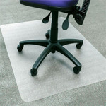 Floortex APET Rectangular for Low/Standard Pile Carpets - 36" x 48" - 48" Length x 36" Width x 0.087" Depth x 0.375" Thickness - Rectangular - Amorphous Polyethylene Terephthalate (APET) - Clear Product Image 