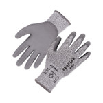 Ergodyne 7030 PU-Coated Cut-Resistant Gloves - Abrasion, Dirt, Debris Protection - Polyurethane Coating - XXL Size - High Performance Polyethylene (HPPE), Nylon Spandex - Gray - Touchscreen Capable - EGO10456 Product Image 