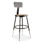 National Public Seating 6200 Series Heavy-Duty Stools - Masonite Seat Material - Black Frame Color - Steel Frame Material - Four-legged Base - NPS6218HB10 Product Image 