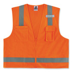 Ergodyne GloWear 8249Z Hi-Vis Surveyors Vest - Recommended for: Baggage Handling, Construction - 5-Xtra Large - Zipper Closure - 4 Pocket(s) - EGO24519 Product Image 