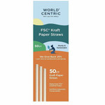 World Centric 8" Compostable Kraft Paper Straws - WORSTRTPA8K Product Image 