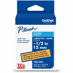 Brother Genuine P-touch TZeB31 BK on FLUOR ORG Label Tape, Laminated, 12mmX5m - BRTTZEB31G Product Image 