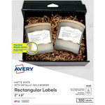 Avery 2" x 4" Labels With Metallic Gold Borders - AVE06506 Product Image 