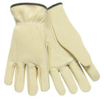 MCR SAFETY - GRAIN LEATHER CREAM COLOR ELASTIC BK  - 127-3200L (12 PR = 1 DZ) Product Image 