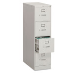 HON 310 Series Vertical File, 4 Letter-Size File Drawers, Light Gray, 15" x 26.5" x 52" View Product Image