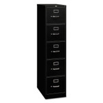 HON 310 Series Vertical File, 5 Letter-Size File Drawers, Black, 15" x 26.5" x 60" View Product Image