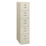 HON 310 Series Vertical File, 5 Letter-Size File Drawers, Light Gray, 15" x 26.5" x 60" (HON315PQ) View Product Image