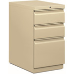 HON Brigade H33723R Pedestal - 28" Height x 15" Width x 22.9" Depth - 3 x Box, File Drawer(s) - Finish: Putty Product Image 