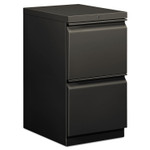 HON Brigade Mobile Pedestal, Left or Right, 2 Letter-Size File Drawers, Charcoal, 15" x 19.88" x 28" (HON33820RS) View Product Image
