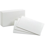 Oxford Plain Index Cards - 5" x 8" - 100/PK Product Image 