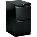 HON Brigade H33823R Pedestal - 28" Height x 15" Width x 22.9" Depth - 2 x File Drawer(s) - Finish: Black Product Image 