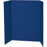 Pacon Single Wall Presentation Board - 48" Board Height x 36" Board Width - Blue Surface - Tri-fold, Recyclable, Corrugated Product Image 