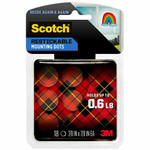 Scotch Restickable Mounting Tabs - 1" Length x 0.88" Width - Clear - For Photo, Artwork, Mount Picture/Poster Product Image 