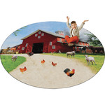 Flagship Carpets Barn Animals Classroom Rug - Floor Rug - 12 ft Length x 12 ft Width x 0.50" Thickness - FCIFA100471FS Product Image 