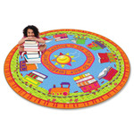 Flagship Carpets Reading Is The Engine 6' Round Rug - 72" Diameter - FCIFE17027A Product Image 