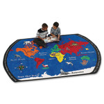 Flagship Carpets Maps That Teach Global Rug - 108" Length x 72" Width - FCIFE12234A Product Image 