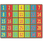 Flagship Carpets Fun 123s Color Square Rows Rug - FCIFE37758A Product Image 