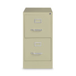 Hirsh Industries Vertical Letter File Cabinet, 2 Letter-Size File Drawers, Putty, 15 x 26.5 x 28.37 (HID14026) Product Image 