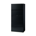 Hirsh Industries Lateral File Cabinet, 5 Letter/Legal/A4-Size File Drawers, Black, 30 x 18.62 x 67.62 (HID14980) Product Image 