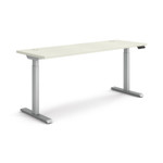 HON Coordinate Height Adjustable Desk Bundle 2-Stage, 70" x 22" x 27.75" to 47", Silver Mesh\Silver Product Image 