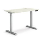 HON Coordinate Height Adjustable Desk Bundle 2-Stage, 46" x 22" x 27.75" to 47", Silver Mesh\Silver Product Image 