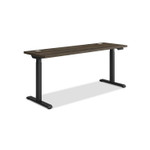 HON Coordinate Height Adjustable Desk Bundle 2-Stage, 70" x 22" x 27.75" to 47", Florence Walnut\Black Product Image 