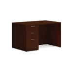 HON Mod Single Pedestal Desk Bundle, 48" x 30" x 29", Traditional Mahogany Product Image 