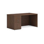 HON Mod Single Pedestal Desk Bundle, 60" x 30" x 29", Sepia Walnut Product Image 