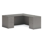 HON Mod L-Station Double Pedestal Desk Bundle, 66" x 72" x 29", Slate Teak Product Image 