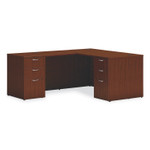 HON Mod L-Station Double Pedestal Desk Bundle, 60" x 72" x 29", Traditional Mahogany Product Image 