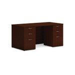 HON Mod Double Pedestal Desk Bundle, 60" x 30" x 29", Traditional Mahogany Product Image 