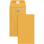 Quality Park 3-3/8 x 6 Clasp Envelopes - Clasp - 3 3/8" Width x 6" Length - 28 lb - Gummed - Brown Product Image 