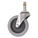 Rubbermaid Commercial 3" Swivel Caster, 0.44" x 1.38" Swivel Stem, Gray Product Image 